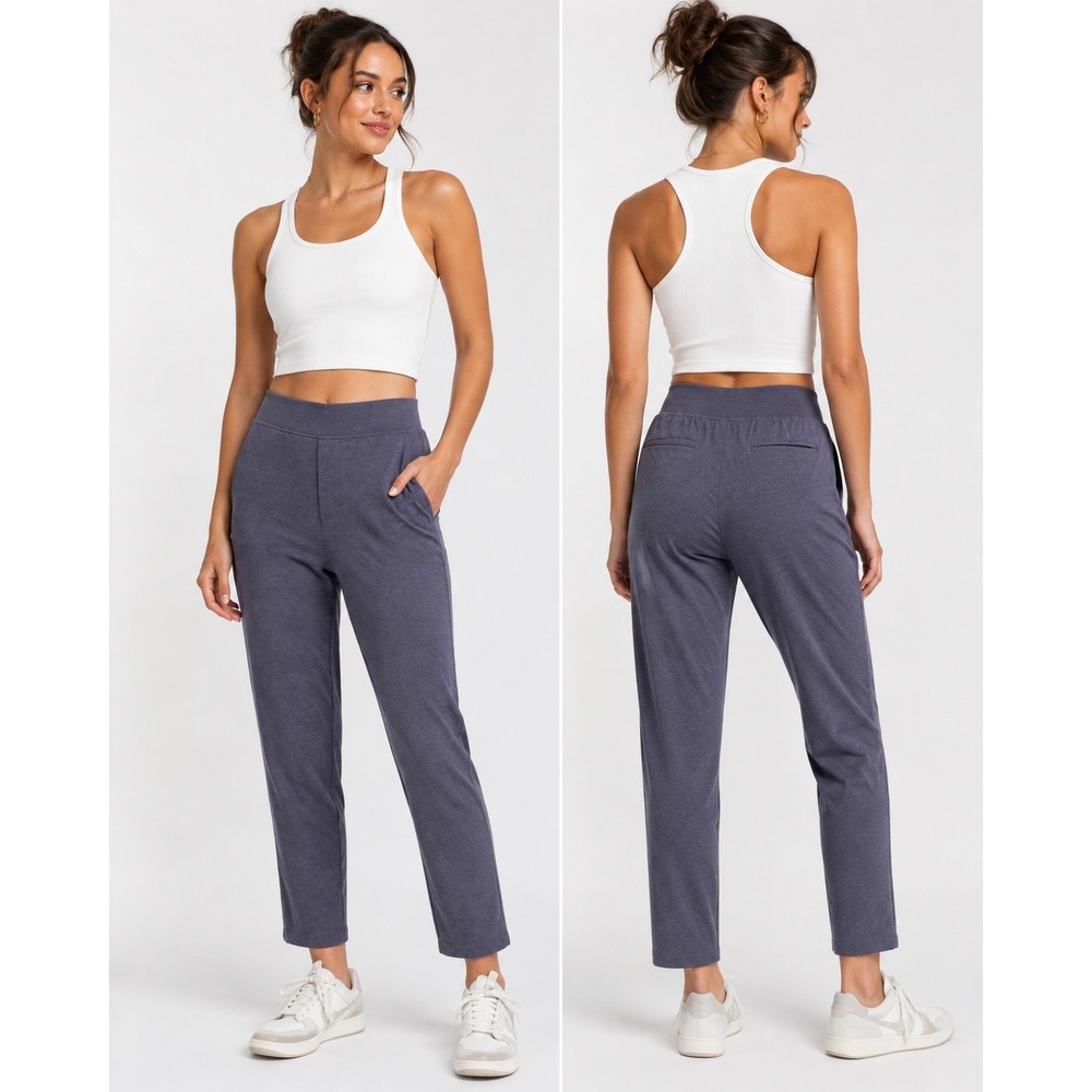 Athleta Brooklyn Textured Ankle Pant Leopard Medieval Travel Hybrid Womens 10